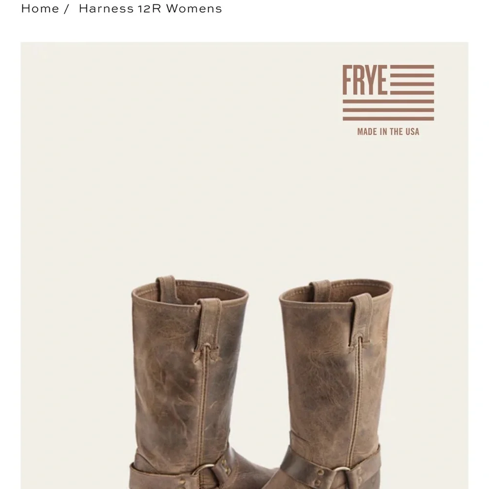 FRYE Harness 12R Women’s Leather Mid-Calf Boots Color: Smoke Size: 9 M - Picture 5 of 12
